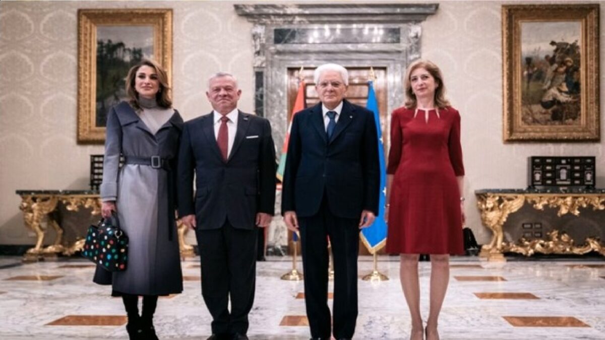 دیدار پادشاه اردن با رئیس‌جمهور و نخست‌وزیر ایتالیا