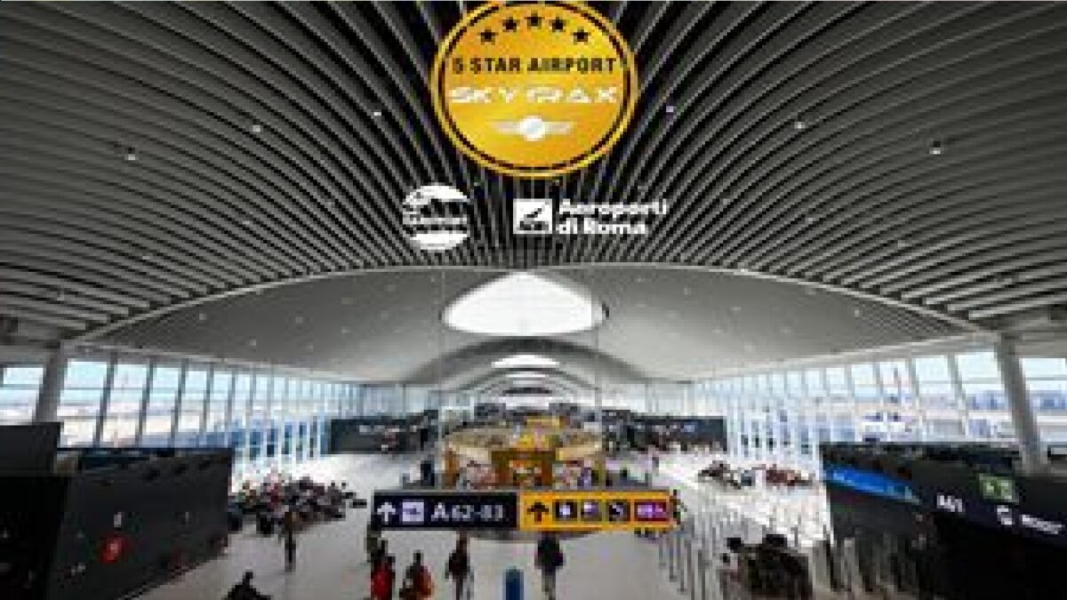 ADR: l’aeroporto di Fiumicino ottiene le 5 stelle Skytrax